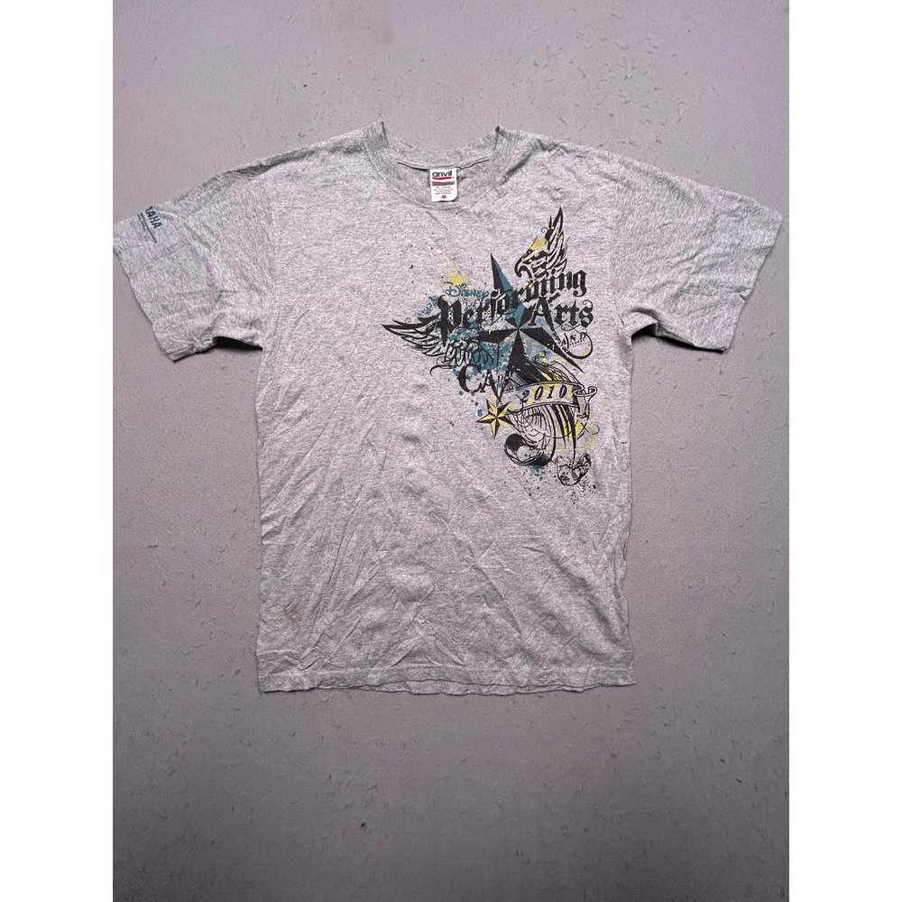 Anvil Disney Performing Arts 2010 T-Shirt Cotton Blend Gray M Mens